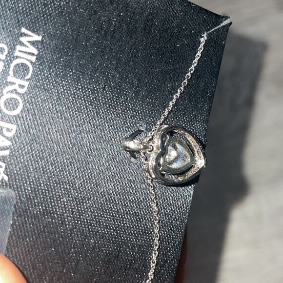 The Silver Lining Heart Cubic Zirconia Pendant - Picture 5 of 5